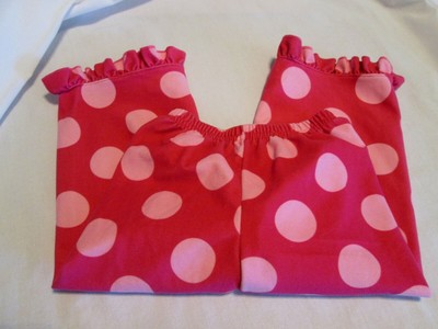 Carter's Toddler Sz 2T Pajamas Top Pants Pink Polka Dots Penguin Soft 2 Pc Warm