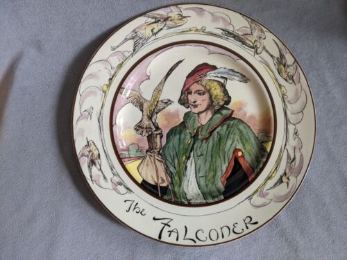 Royal Doulton “The Falconer” Cabinet Plate D6270, Día: 10-1/2 inches