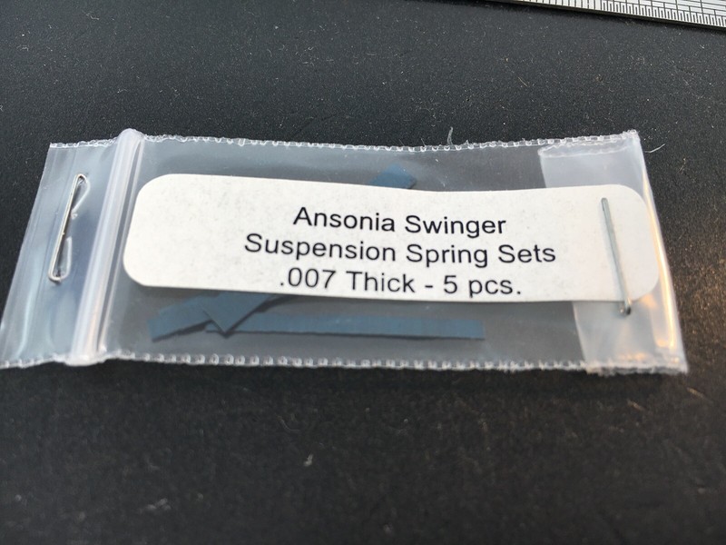 Ansonia Swinger Clock Suspension .007 Spring Set of 5
