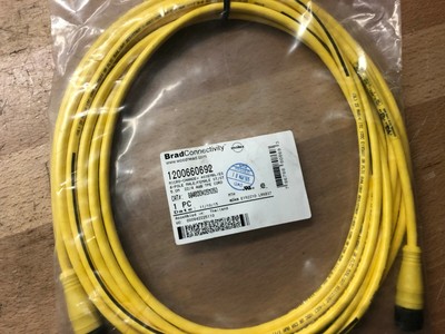 4 POLE FEMALE 22 AWG CABLE NIB 884A30K05M003 *PZB* BRAD CONNECTIVITY