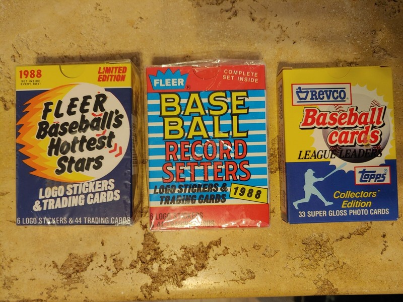 BASEBALL - 1988 Fleer Hottest Stars, Fleer Record Setters, Revco