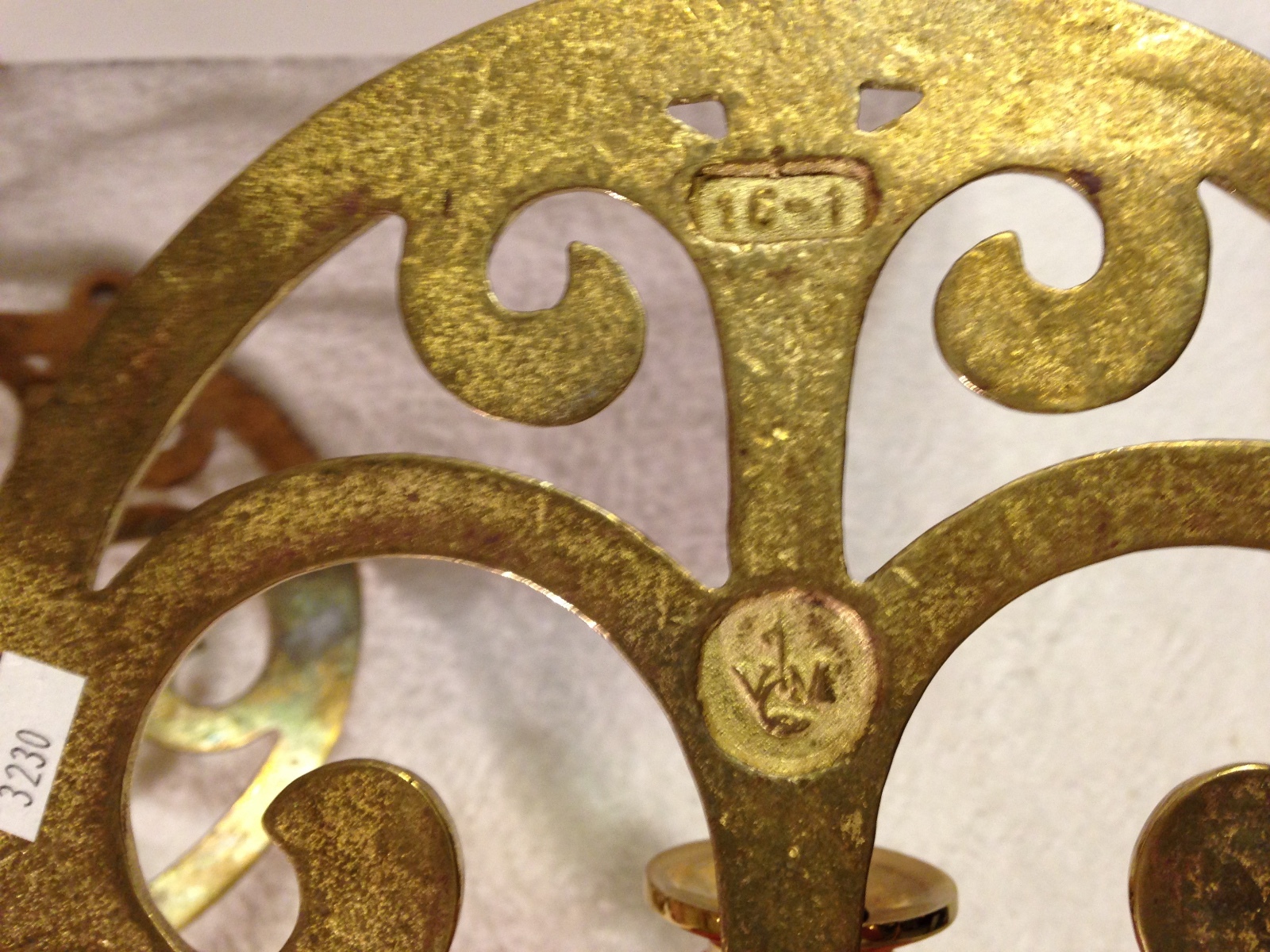 Pair Of Virginia Metalcrafters Brass Wall Sconces  #16-1