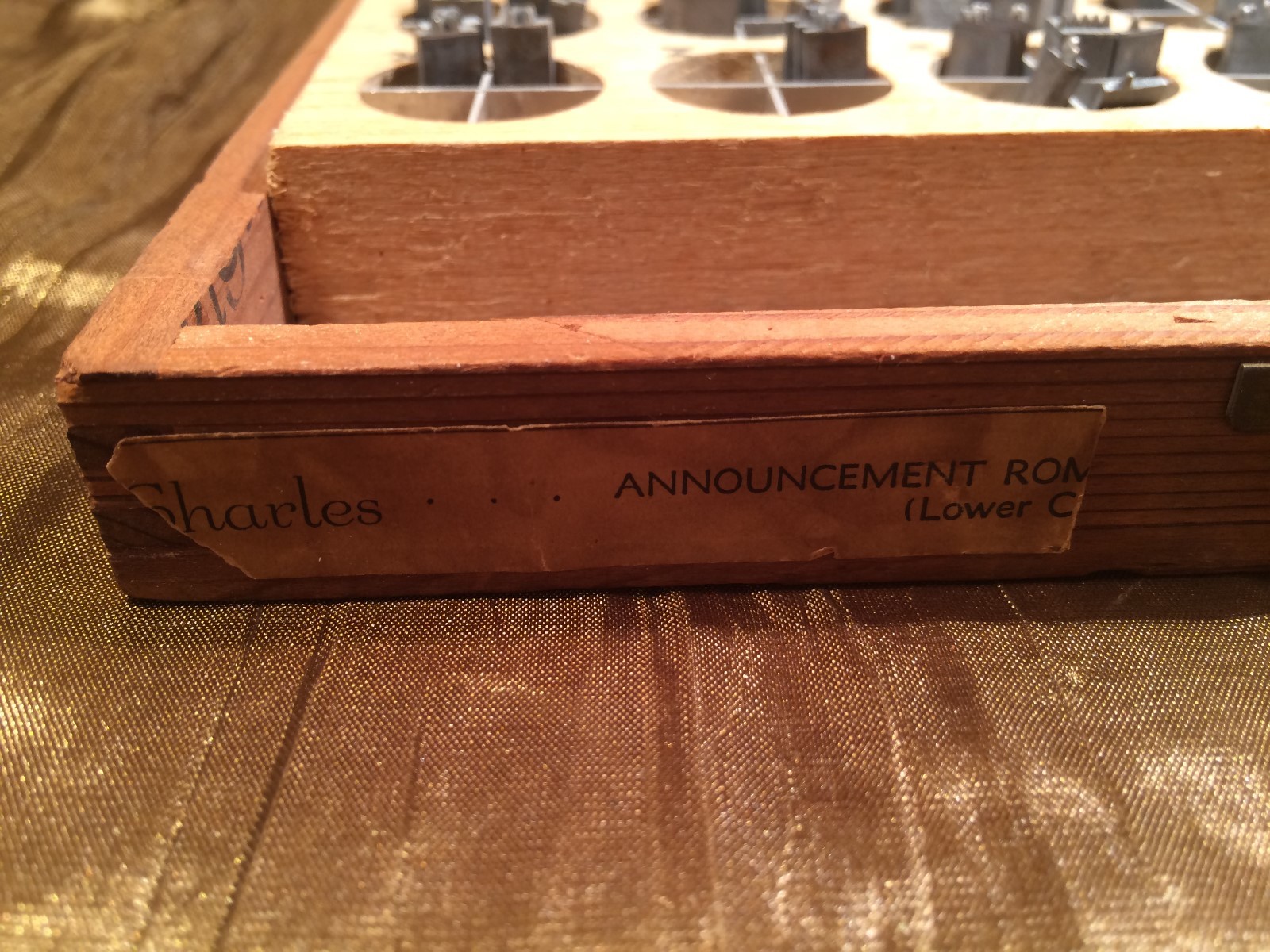 KINGSLEY HOT FOIL MACHINE TYPE LETTERS FONT ROMAN ANNOUNCEMENT CAPS & LOWER