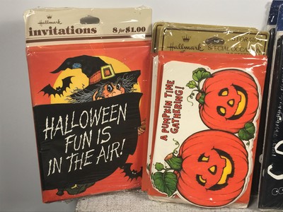 Lot (7) Packs of Vintage Halloween Party Invitations 80s 90s