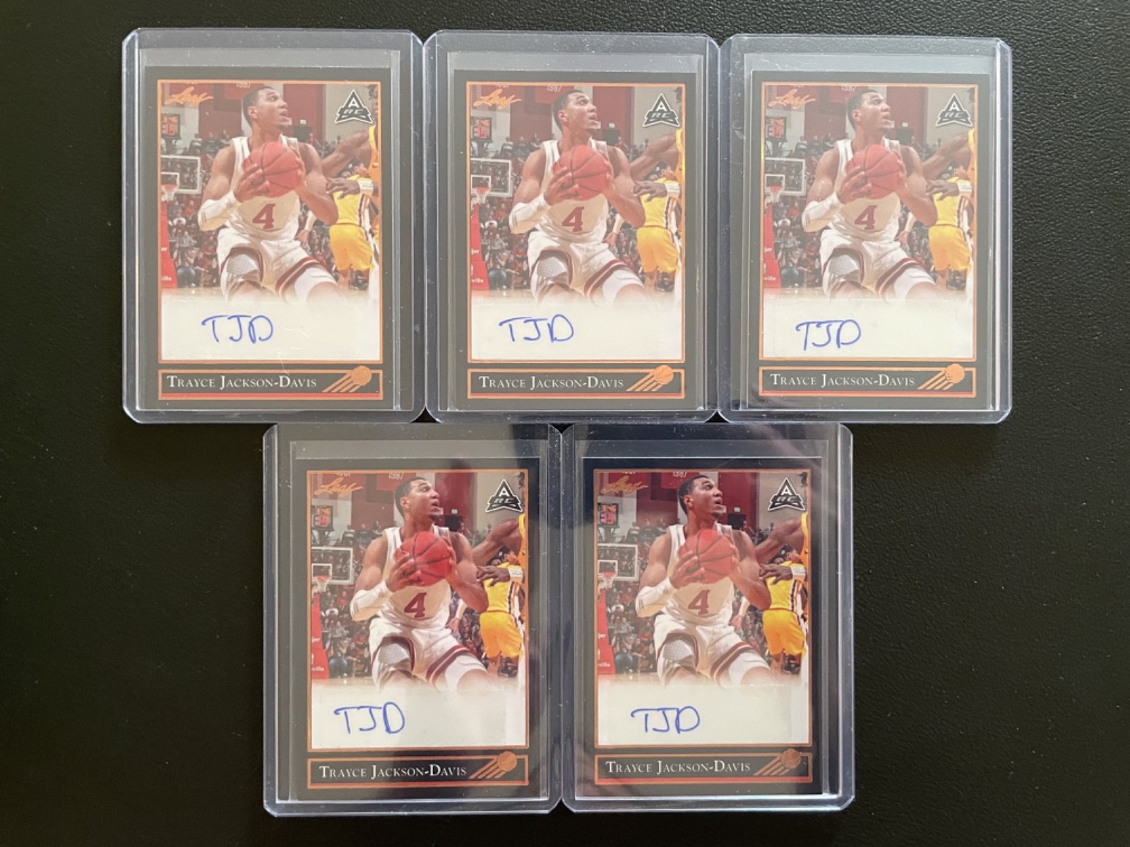 2022 Leaf Black Border Bronze Trayce Jackson-Davis Auto RC Rookie Lot Of 5 #35