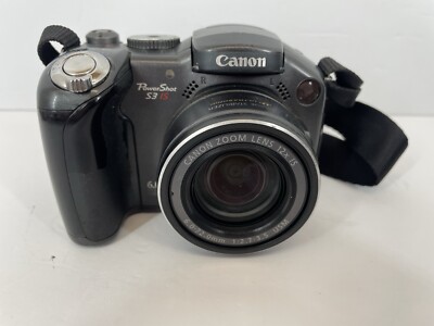 Canon PowerShot S3 IS 6.0MP Digital Camera Black DSLR Tested