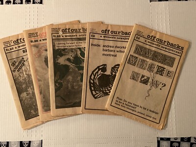 5 issues of Off Our Backs, a women's newsjournal, from 1987 & 1990  LOT