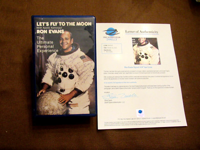 RON EVANS APOLLO 17 NASA ASTRONAUT SIGNED AUTO VINTAGE VHS TAPE ZARELLI BEAUTY