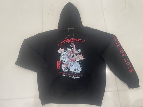 Riot Society Japan Koi Fish Hoodie Tokyo X Los Angeles Unisex XL GREAT CONDITION eBay