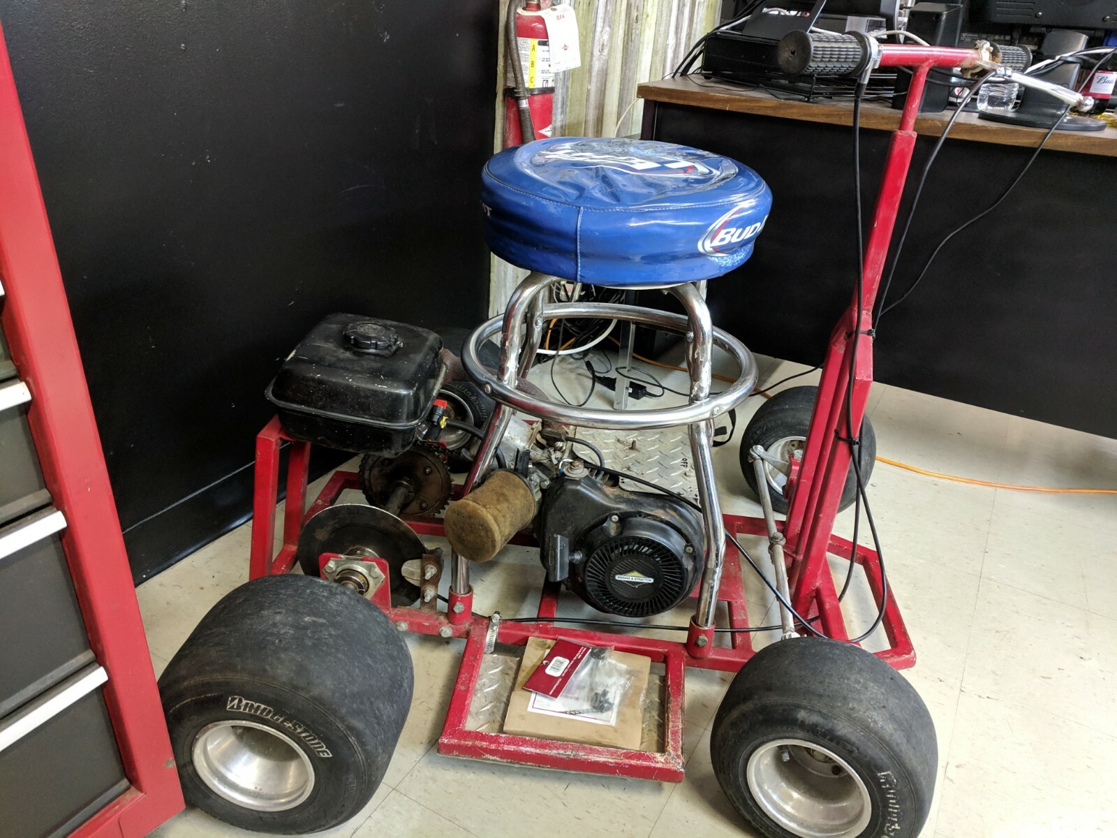 Motorized BUDLIGHT Barstool Racer Pit Bike Go Kart
