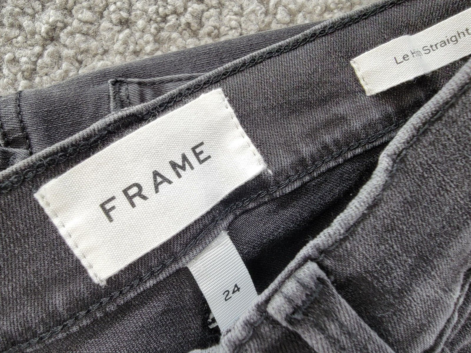 Frame Le High Straight Jeans Women's 24 Mardel Pockets Denim Button Zip Closure - Picture 16 of 17