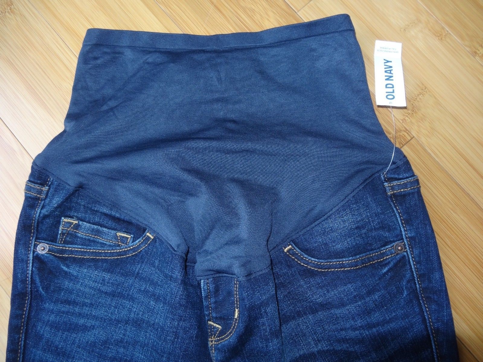 NWT Old Navy Maternity Jeans SIZE 2 Reg Dark Wash Skinny Full Panel