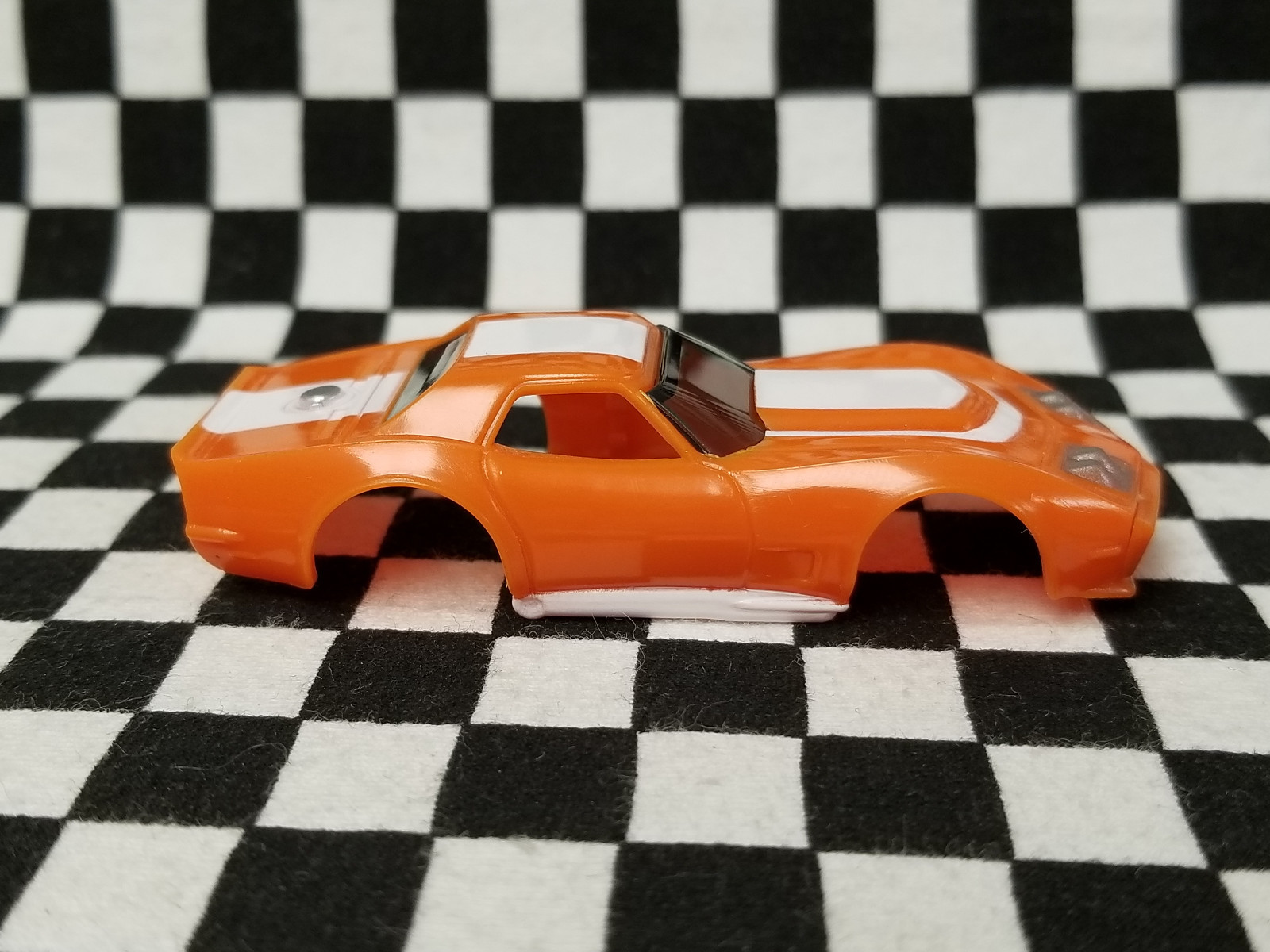 Orange & white stripe AF Xtras A/P A Production Corvette - AFX, TOMY, Auto World