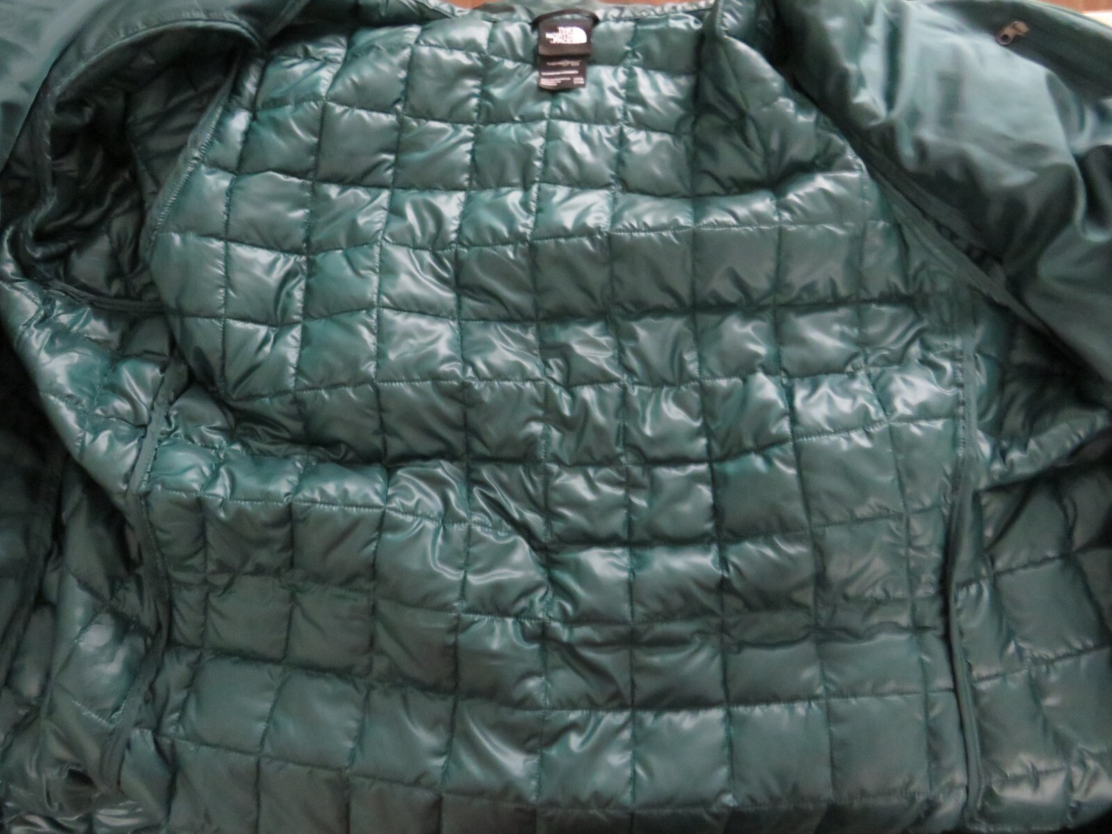 Pre-owned The North Face Womens  Thermoball Triclimate Waterproof Insulated Parka Jacket In Green / Green Print Liner