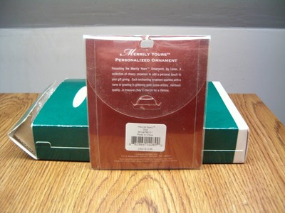 MINT CONDITION LENOX CHRISTMAS PORCELAIN ORNAMENT MERRILY YOURS DAD 788121