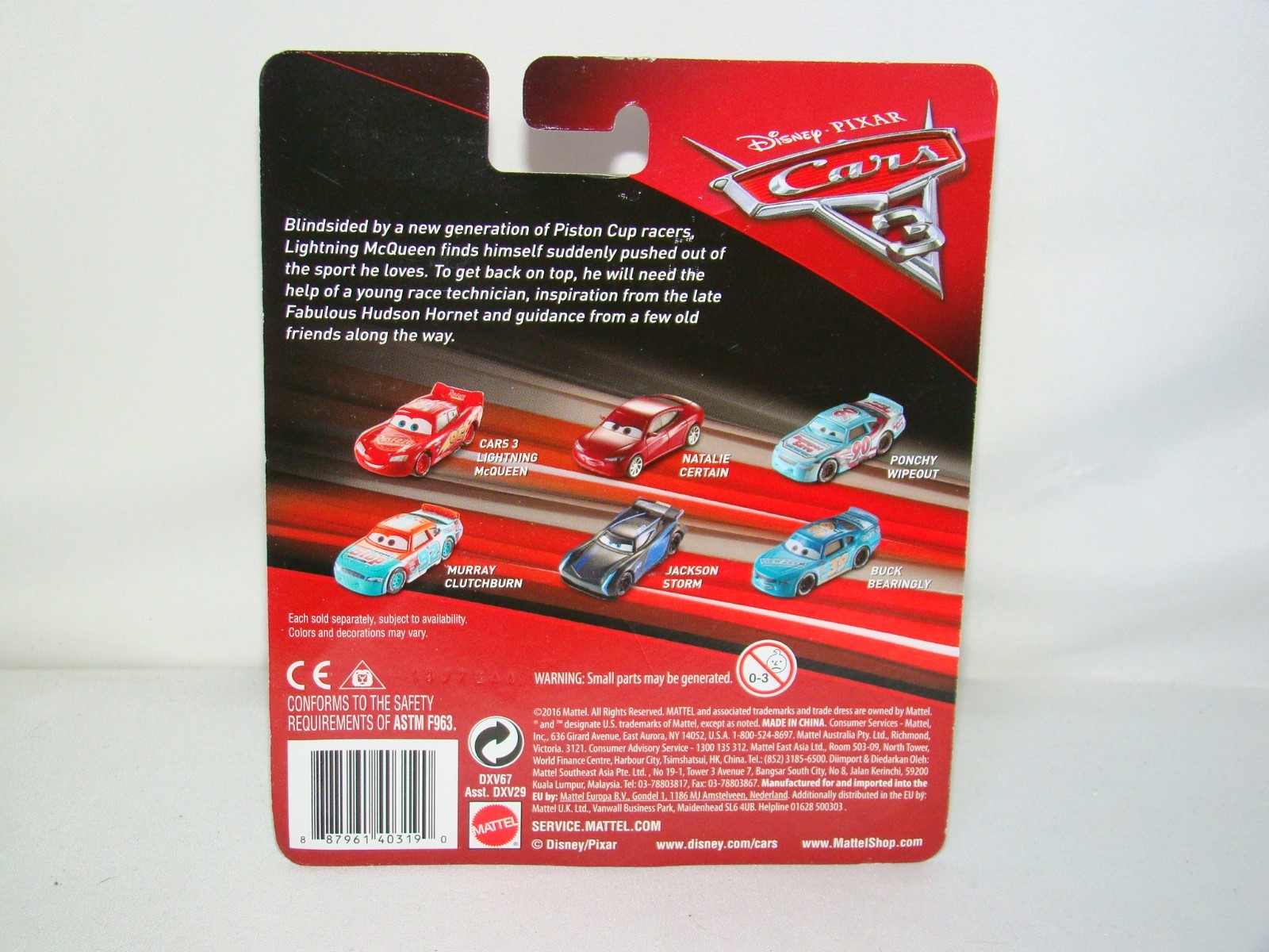 B28 Disney Pixar Cars 3 die-cast Reb Meeker- New, sealed- 2016, Mattel