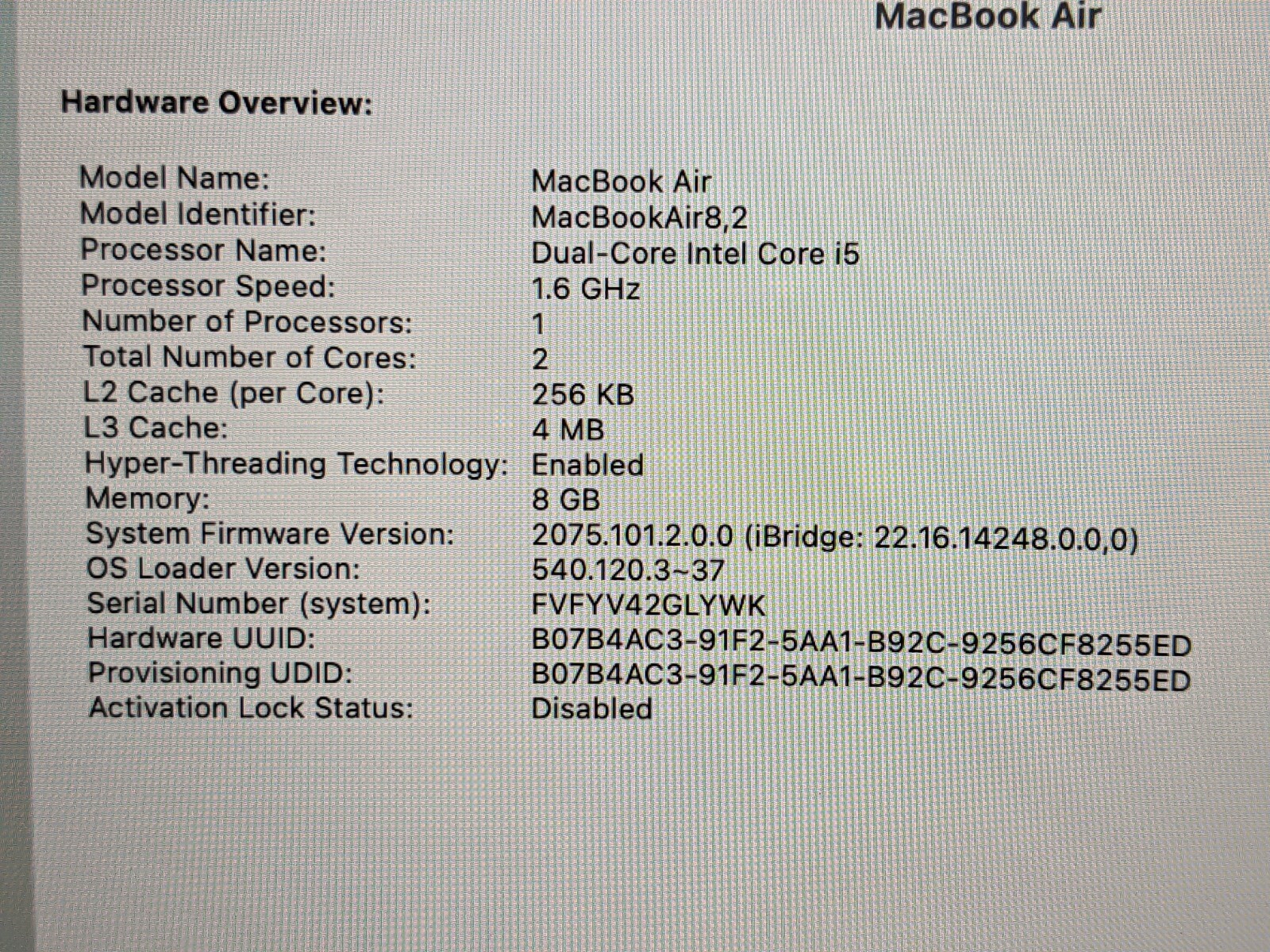 Apple MacBook Air 13" (2019) i5-8210Y 1.6GHz 8GB RAM 256GB SSD Monterey - Thumbnail 17