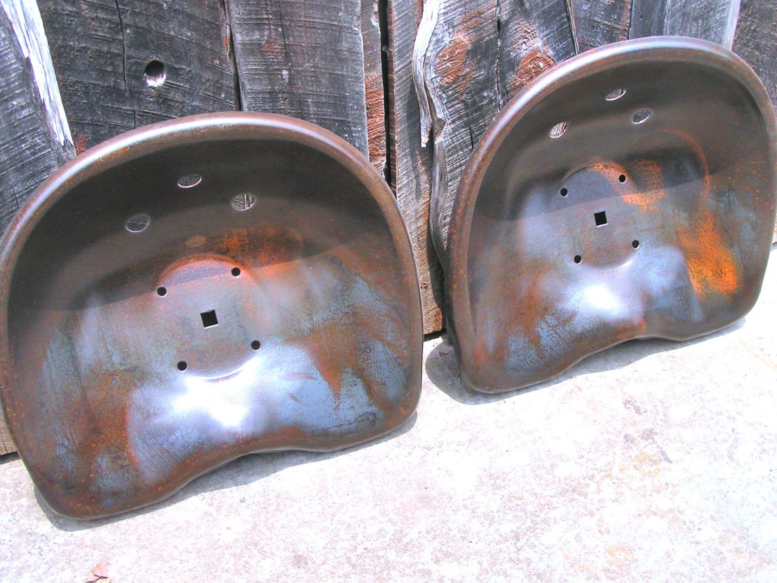 TWO DEEP Steel tractor Metal Farm machinery stool seat s New Old Style