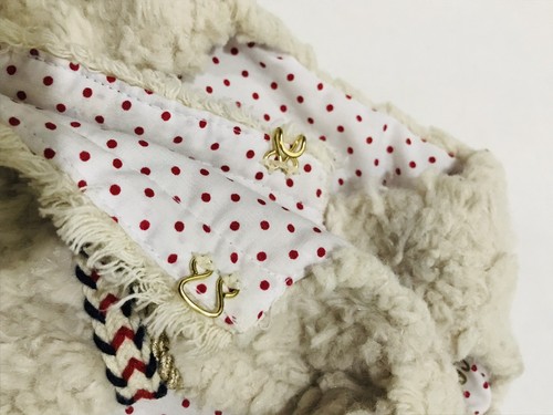 Genuine Kids Ecru Ivory Boho Faux Fur Ribbon Trim Vest Size 12-18 Months EUC