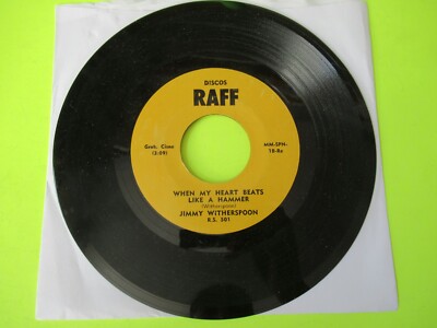JIMMY WITHERSPOON WHEN MY HEARTS BEATS LIKE A HAMMER / THE WIND IS 7'' 45 EX SOUL
