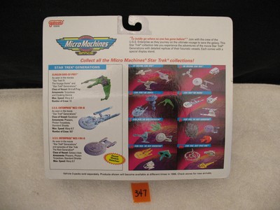 Micro Machines 65846 Star Trek Generations Enterprise Klingon Bird Prey NEW 1994