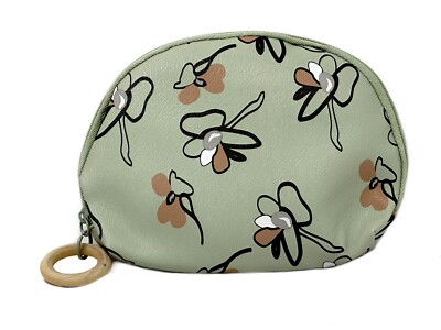 Makeup Bag Purse Pouch Sage Green Zipper