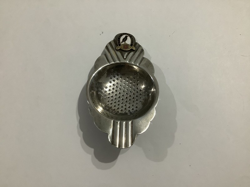 Vintage Tea Strainer. City Of Wagga Wagga. Pitcher Melbourne. Art Deco.