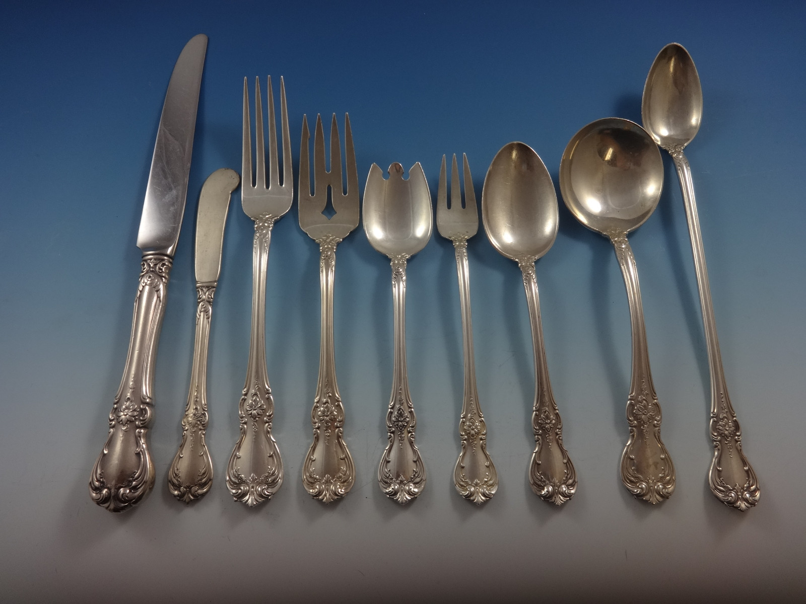 Old Master by Towle Sterling Silver Flatware Set For 8 Service 82