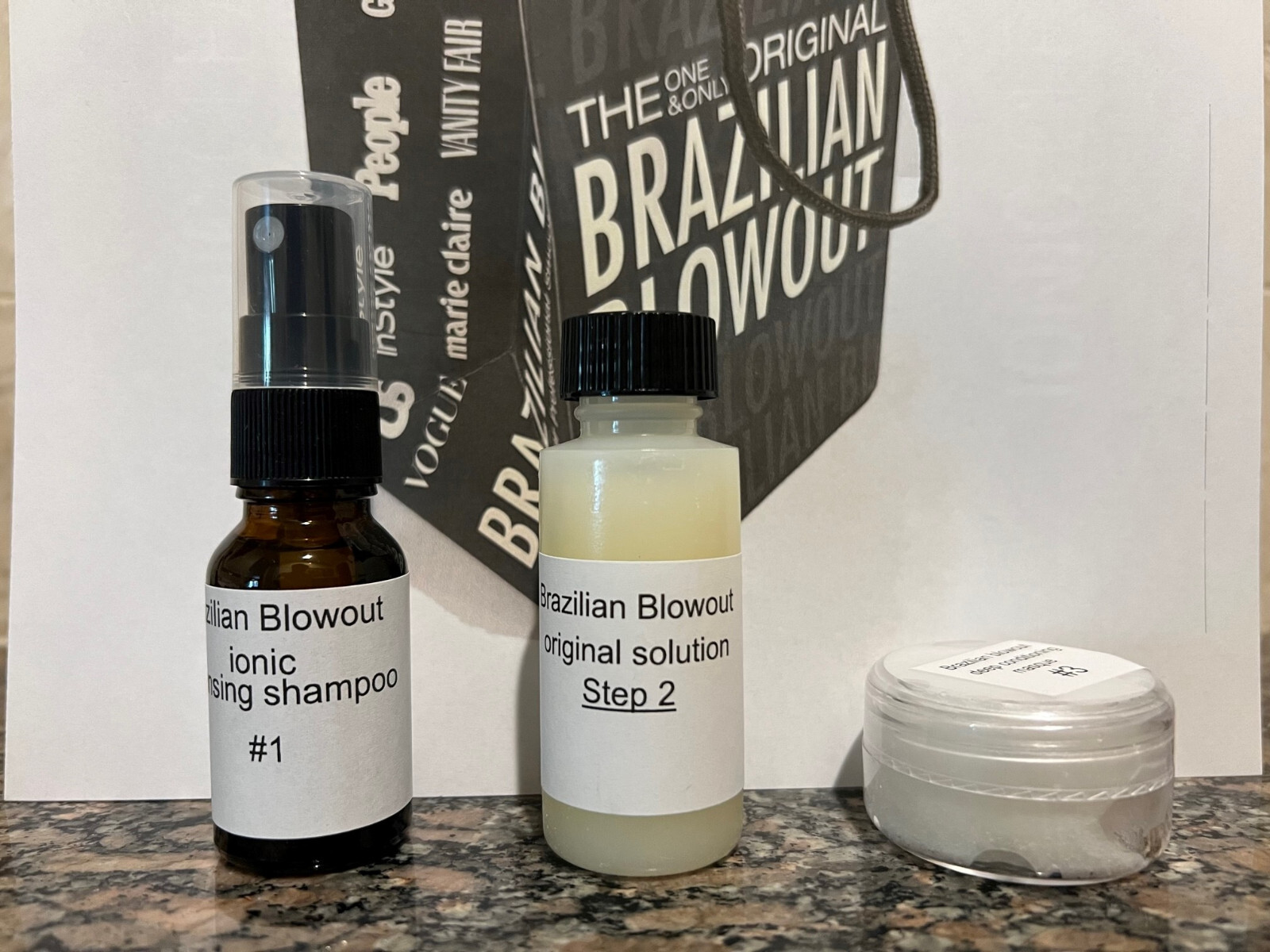 Brazilian Blowout Original Solution Keratin kit 1oz.with ionic cleanser and mask