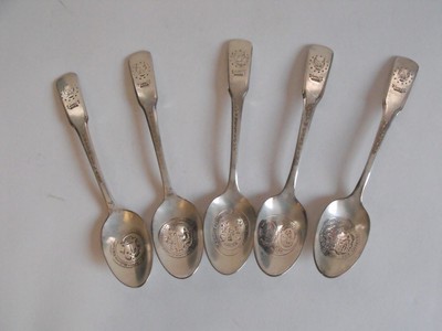Vintage ... Silver Plated State Spoon Collection With Wall Display Case!!
