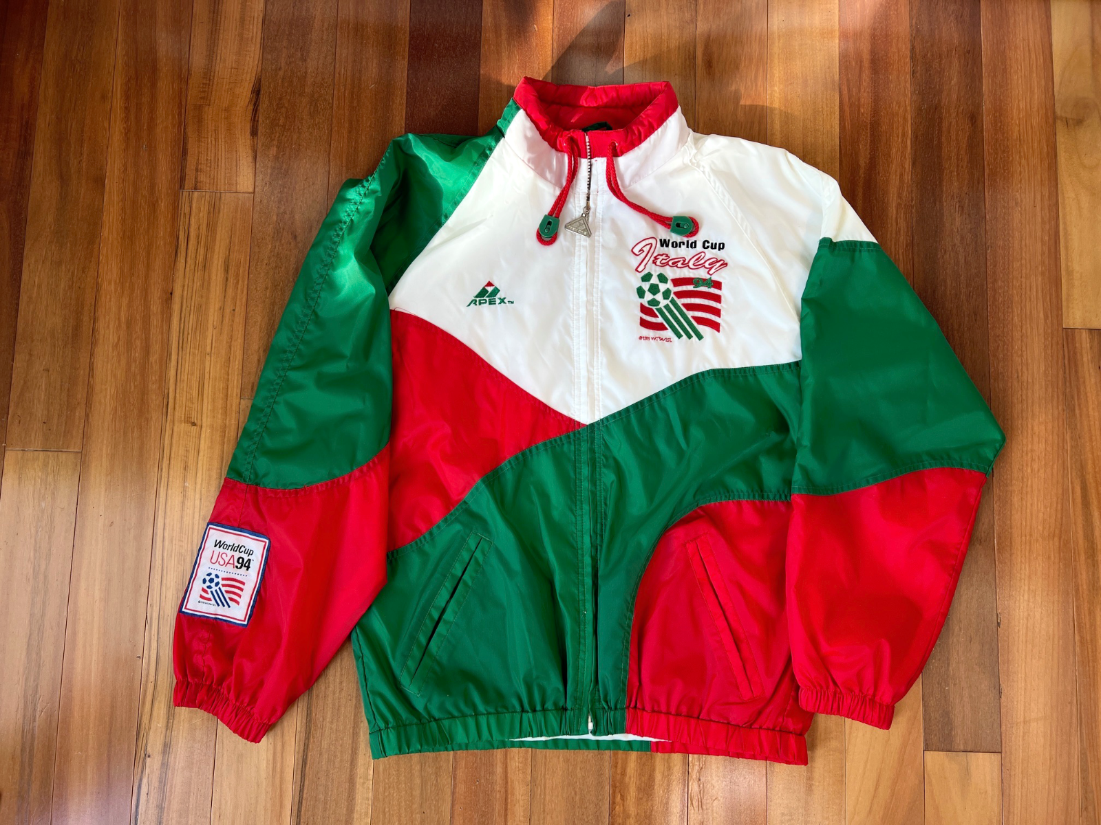 Vtg Rare Olympics 1994 World Cup Italy Apex Windbreaker