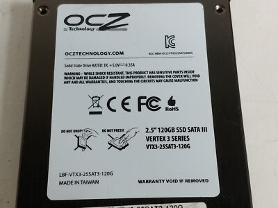 OCZ Tech Vertex 3 VXT3-25SAT3-120G 120 GB SATA III 2.5 in Solid State Drive