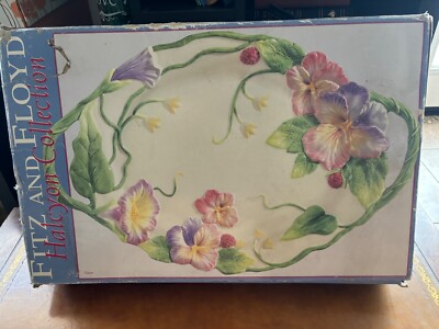 Fitz And Floyd Embossed Halcyon Oval Platter Brand new in box 