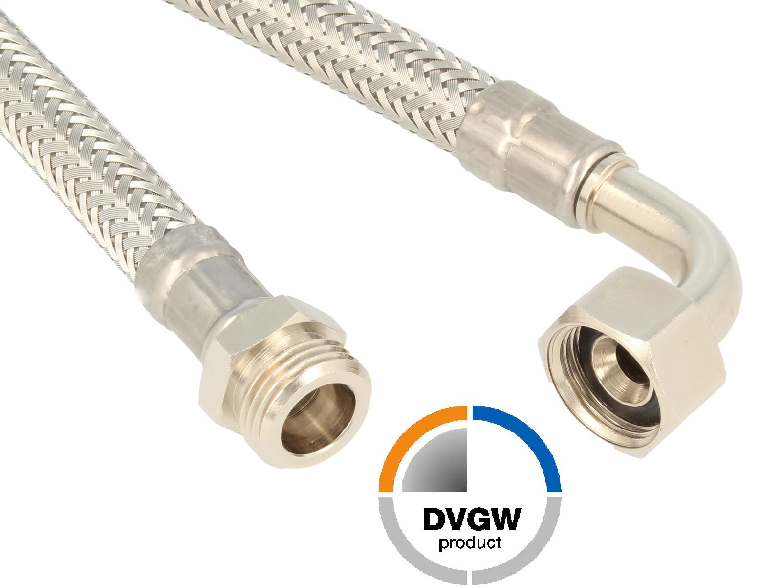 tecuro DN 8 Verbindungsschlauch IG mit Bogen 90° x AG - KTW-A DVGW