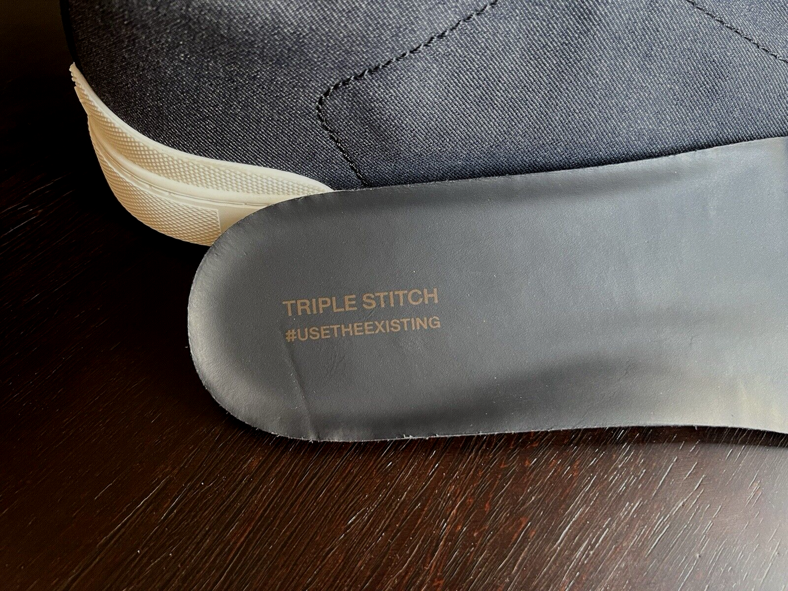 Pre-owned Ermenegildo Zegna Zegna Navy Blue Usetheexisting™denim Triple Stitch Sneakers Us 12 Uk 11 Eu 45