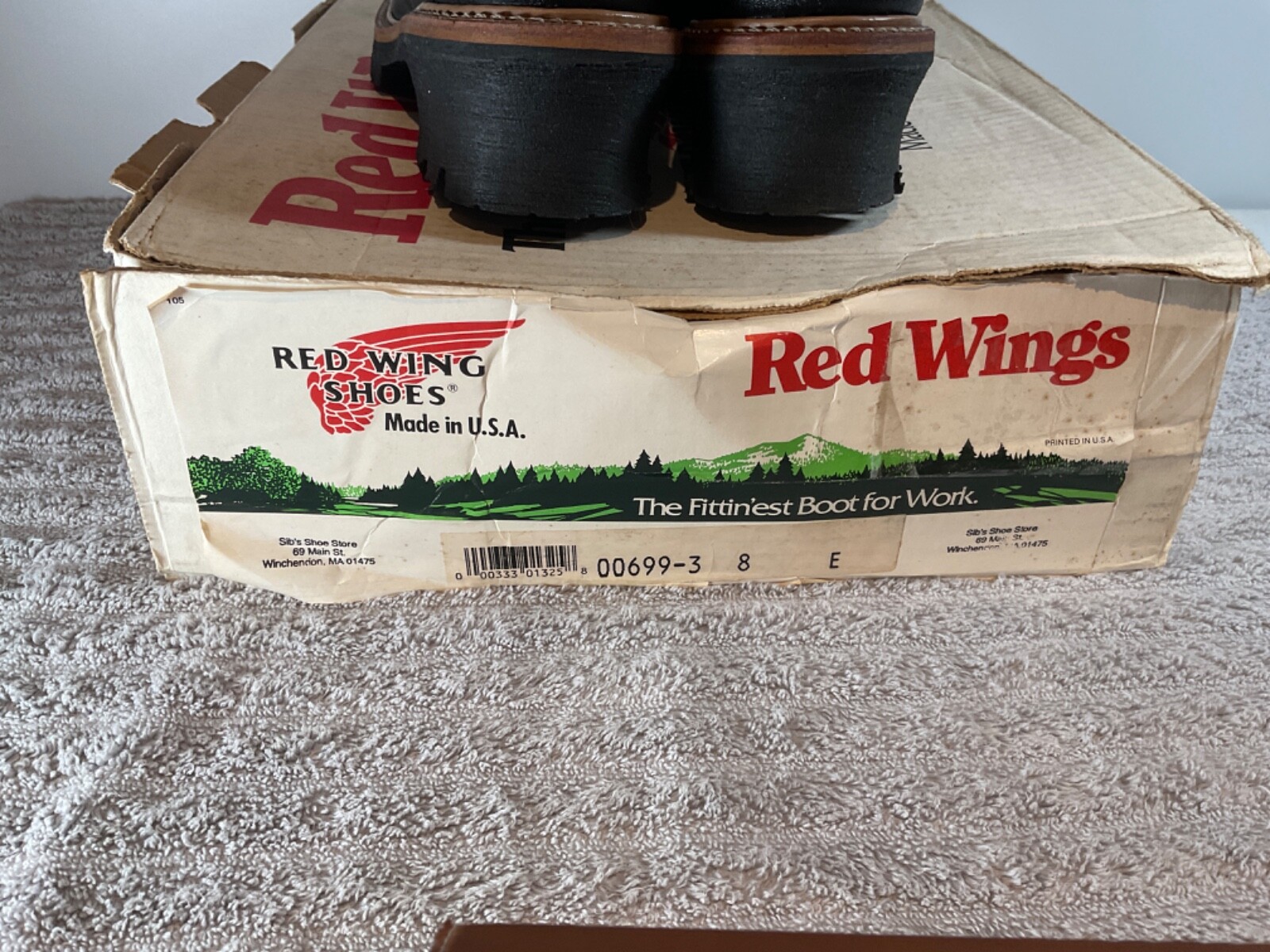 Pre-owned Red Wing Shoes Red Wing 699 Vibram Logger Boot Vintage Multiple Sizes Leather Usa In Black