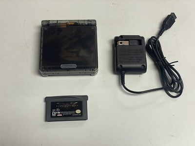 Nintendo Game Boy Advance SP [Clear Smoke Black] w/ *IPS SCREEN V5 Battery Mod