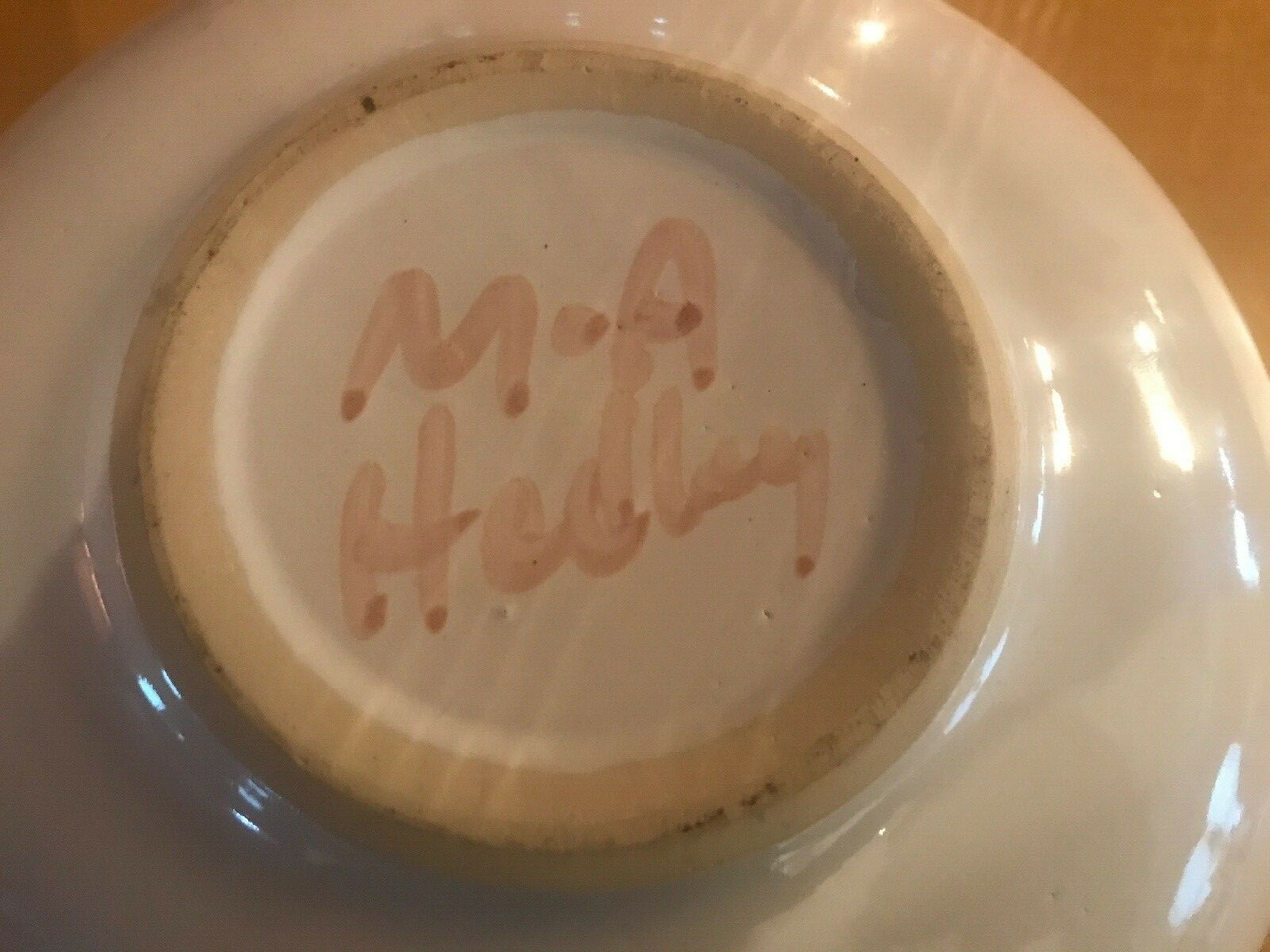 M A Hadley PEAR & GRAPE Pink - Set of 2 ROUND VEGETABLE SERVING BOWLS