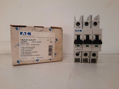Eaton NSB FAZ-D1.5/3-RT Miniature Circuit Breakers (MCBs) FAZ 3P 1.5A 277V 50/60