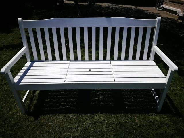 White wooden outdoor bench seat | Lounging & Relaxing Furniture
