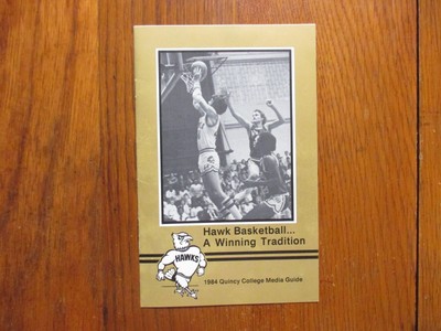 1984 Quincy College Men's Basketball Guide(15 Signed/SHERRILL HANKS/HENRY FELTON