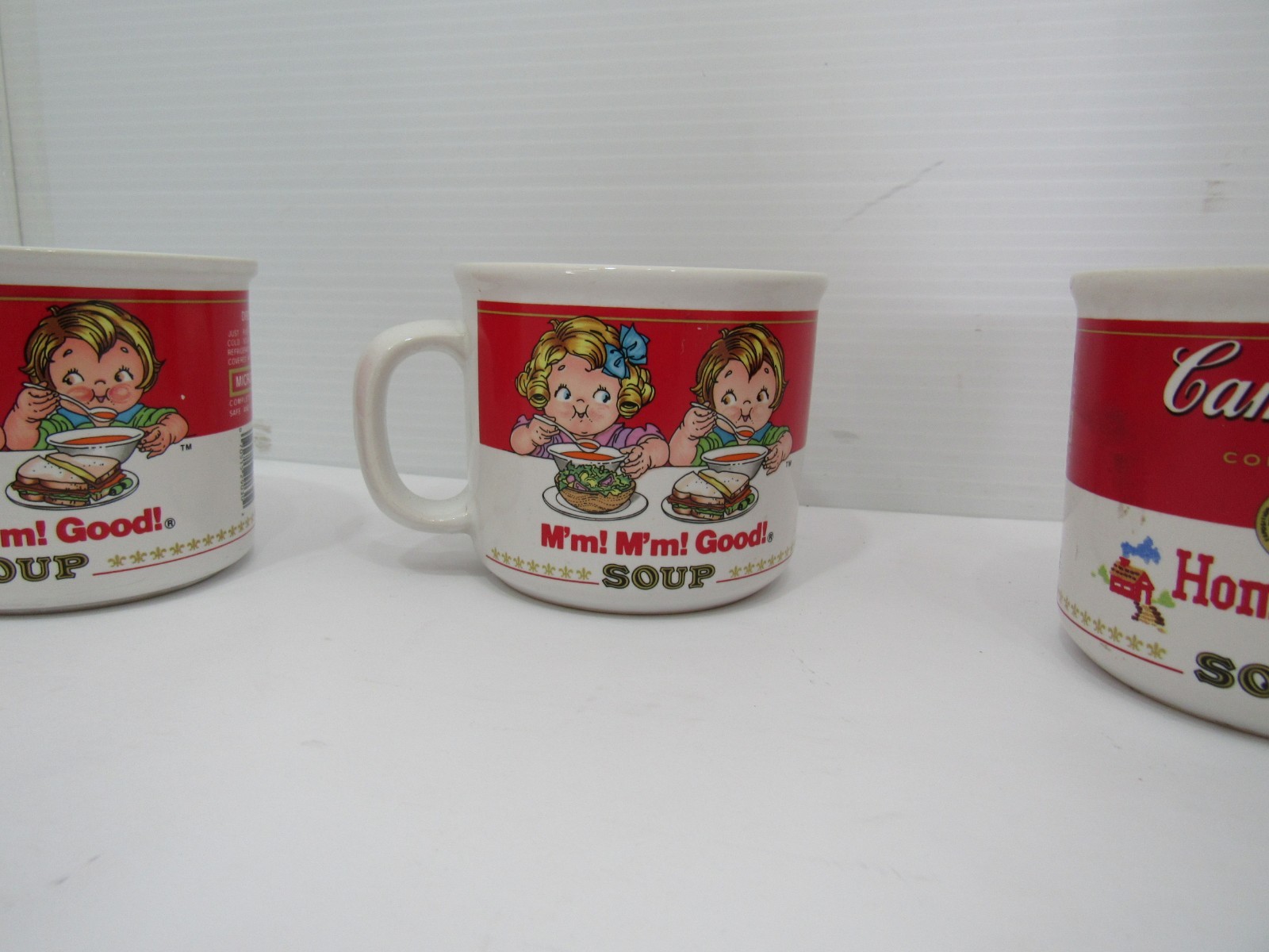 Set of THree 1969 Campbell Soup Mugs & One 1998 Souper Stars on Ice Mug