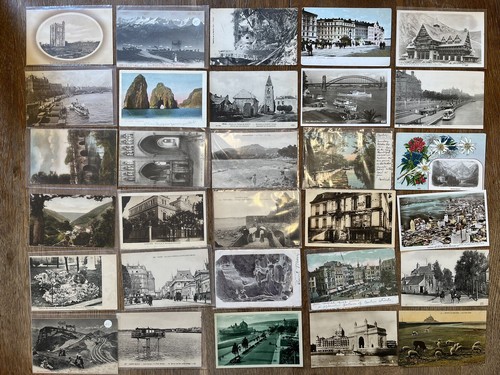 1000+ Antique Postcard Lot Only Non-USA Foreign Pre-1940’s RPPC Views Collection