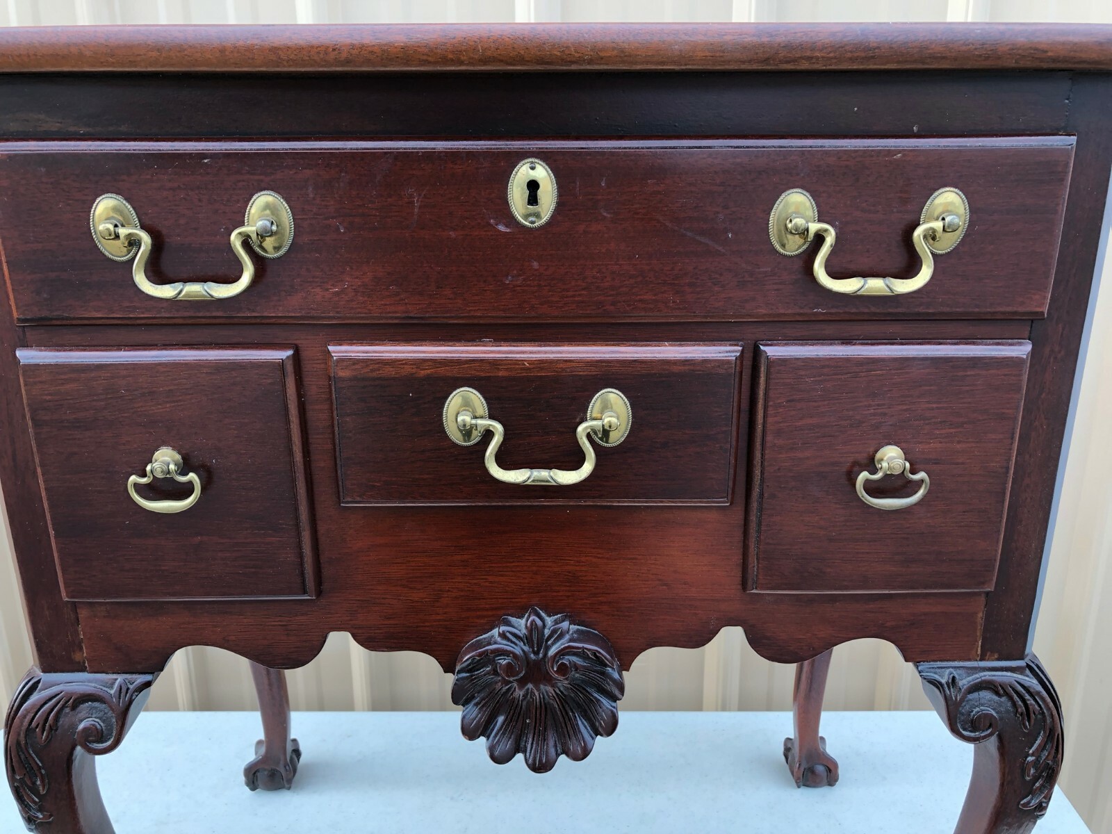 51283: Link Taylor Solid Mahogany Ball & Claw Low-Boy w/ Dovetail Drawers