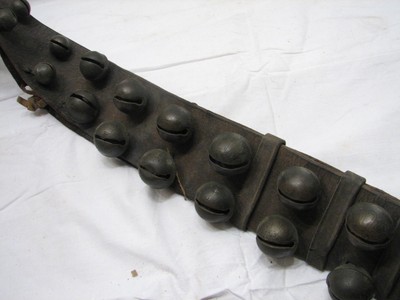 Graduated Set Double Row Bronze/Brass Sleigh Neck Jingle Bells Horse Equestrian