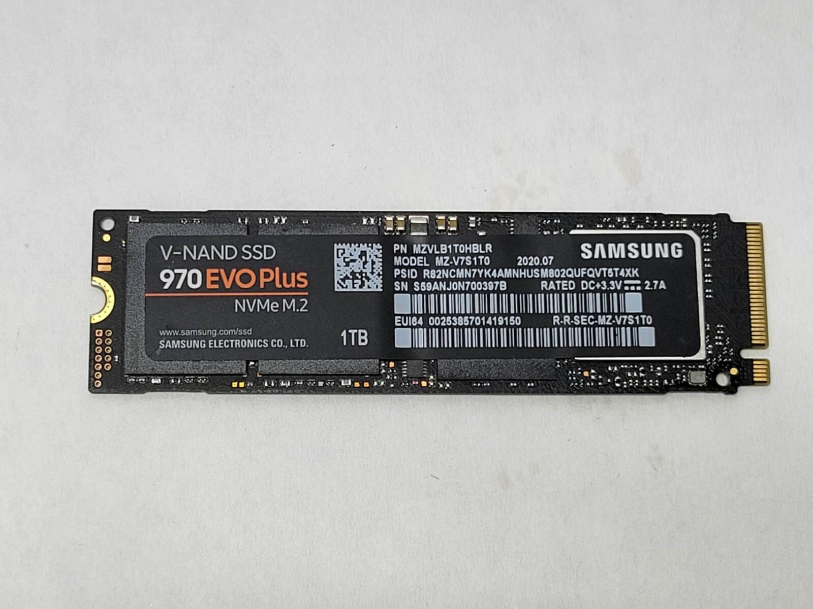 Samsung 970 EVO Plus 1TB NVMe M.2 SSD MZ-V7S1T0 MZVLB1T0HBLR 97%+ HEALTH | eBay Samsung 970 EVO Plus 1TB NVMe M.2 SSD MZ-V7S1T0 MZVLB1T0HBLR 97%+ HEALTH | eBay