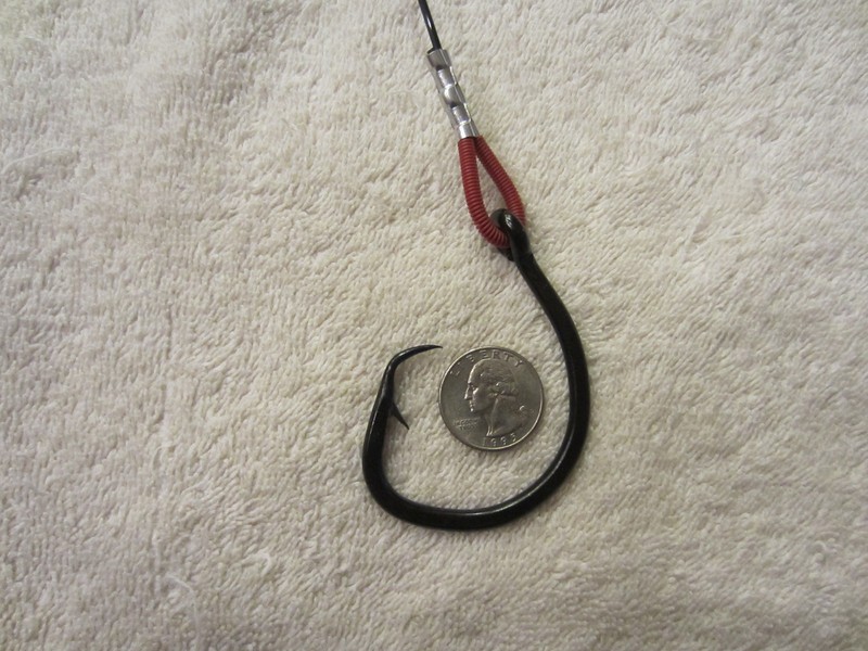 3X SURF//PIER FISHING LEADER 400LB MONO W// 20//0 BLACK CIRCLE HOOK CASTABLE
