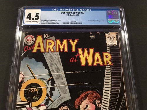 Our Army at War 83 CGC 4.5 UNIVERSAL BLUE LABEL - 1st Sgt. Rock - WAR!!!!!!! 81