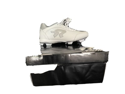 white ringor metal softball cleats