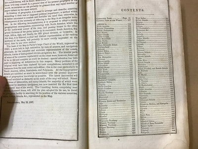 original 1838 an Accompaniment to MICHELL'S MAP of the WORLD - an INDEX- 570Pgs